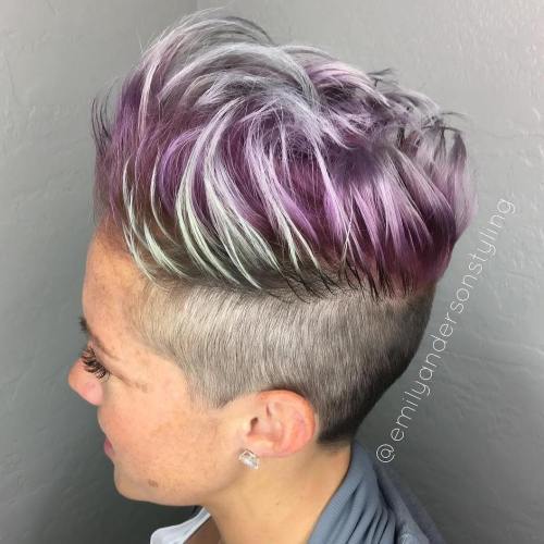 pastel purple pixie undercut