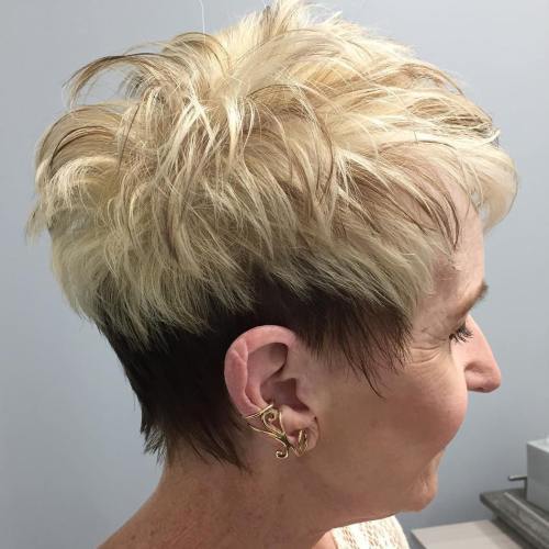 кафяв And Blonde Pixie For Women Over 50