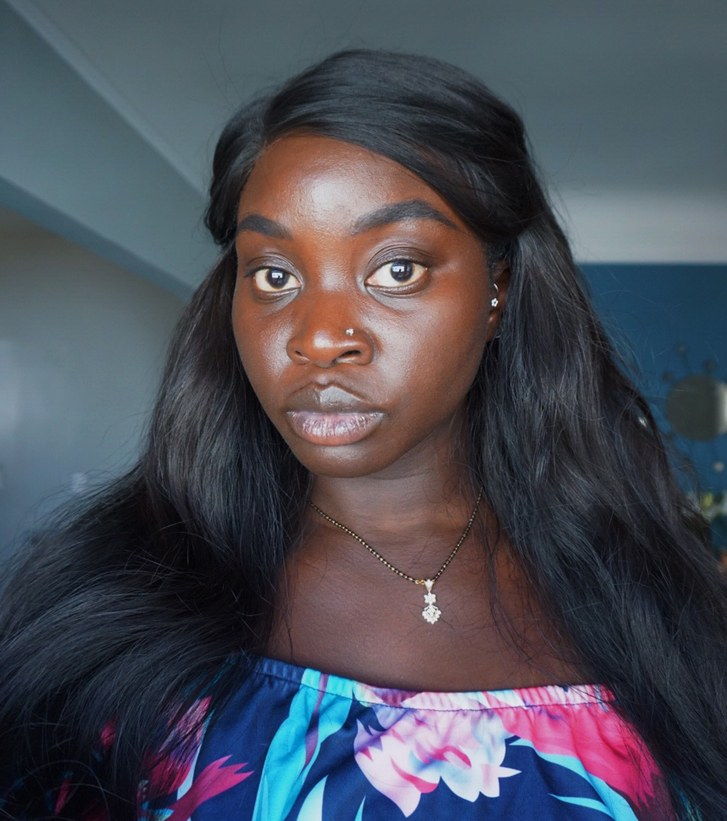 как to shop foundation for dark skin tones before makeup