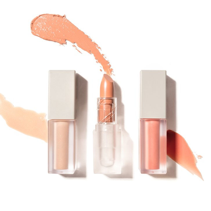 Най- two lip glosses and one lipstick in the KKW Beauty x Mario collaboration collection 