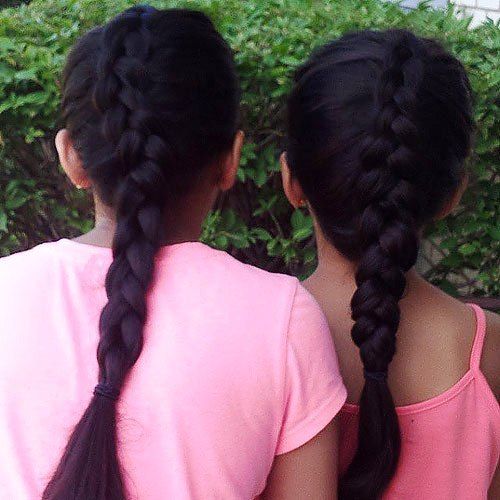 Černá French braid hairstyle for girls