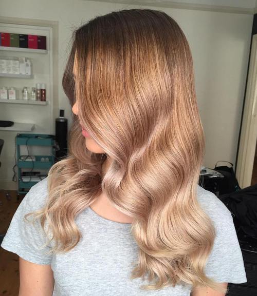 карамел to blonde ombre