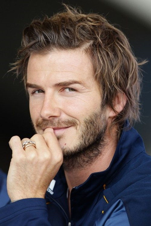 David Beckham entwachsener Haarschnitt
