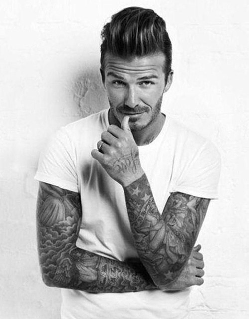 David Beckham kurze Pompadour Frisur