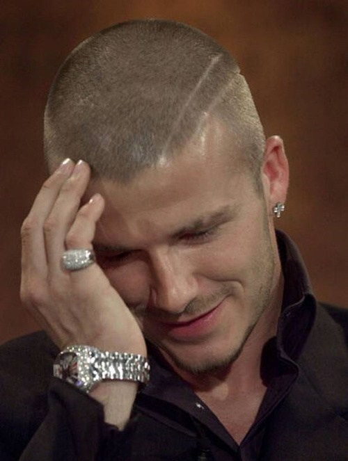David Beckham rasierte Muster
