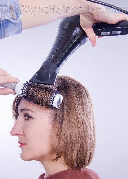 как to blow dry thing hair