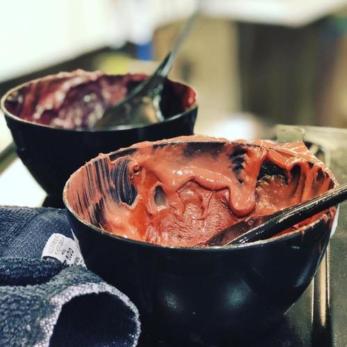 Bowls With Red Hair Dye