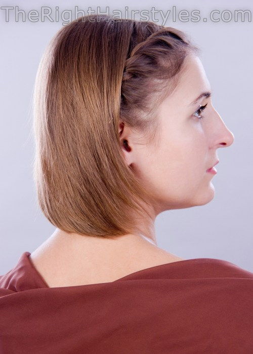 kurze Frisur für feines Haar mit Drehungen