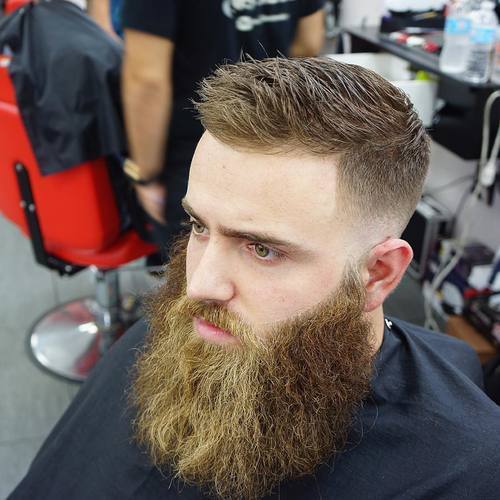 bederní haircut with beard
