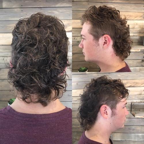 shaggy mullet for curly hair