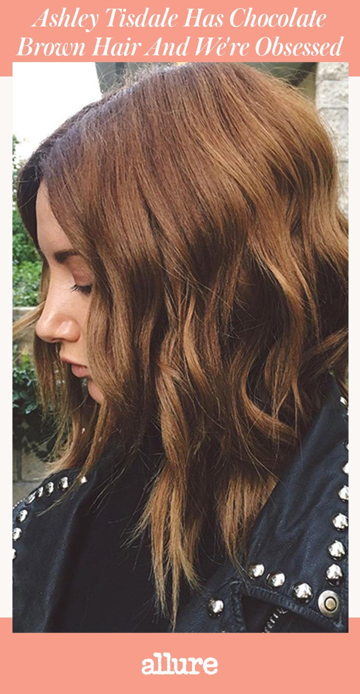 Ashley Tisdale Has Chocolate Brown Hair And We're Obsessed