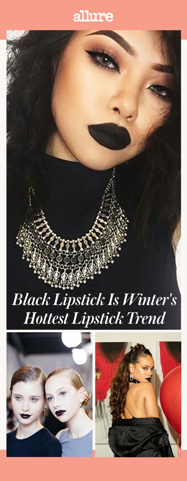 Schwarzer Lippenstift ist Winter's Hottest Lipstick Trend, According to Pinterest