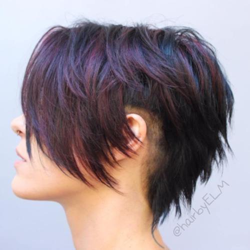 дълго Layered Pixie With Side Undercuts