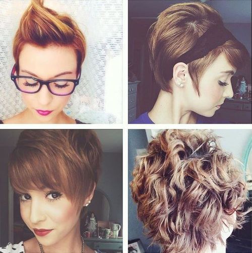 четири different pixie hairstyles