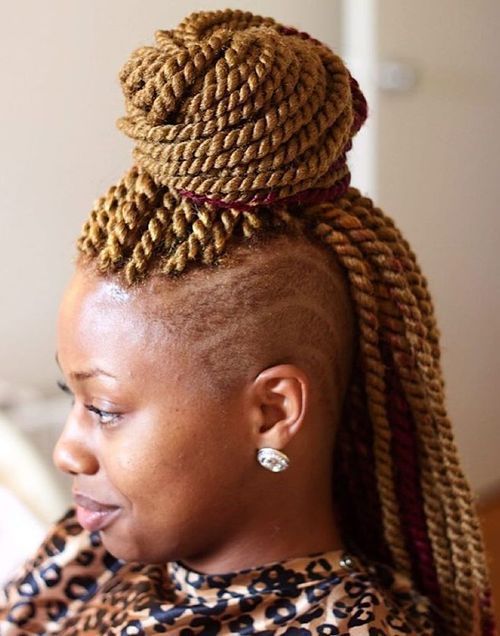 Senegalský twists with side undershaves