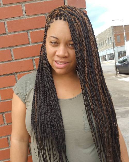 дълго Highlighted Senegalese Twists
