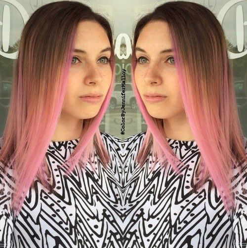 pastel pink ombre for brown hair