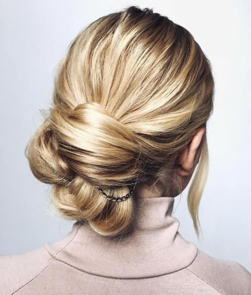 Bedazzled Knotted Low Bun