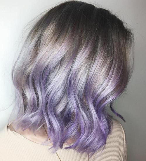 Zvrátit Gray To Pastel Purple Ombre