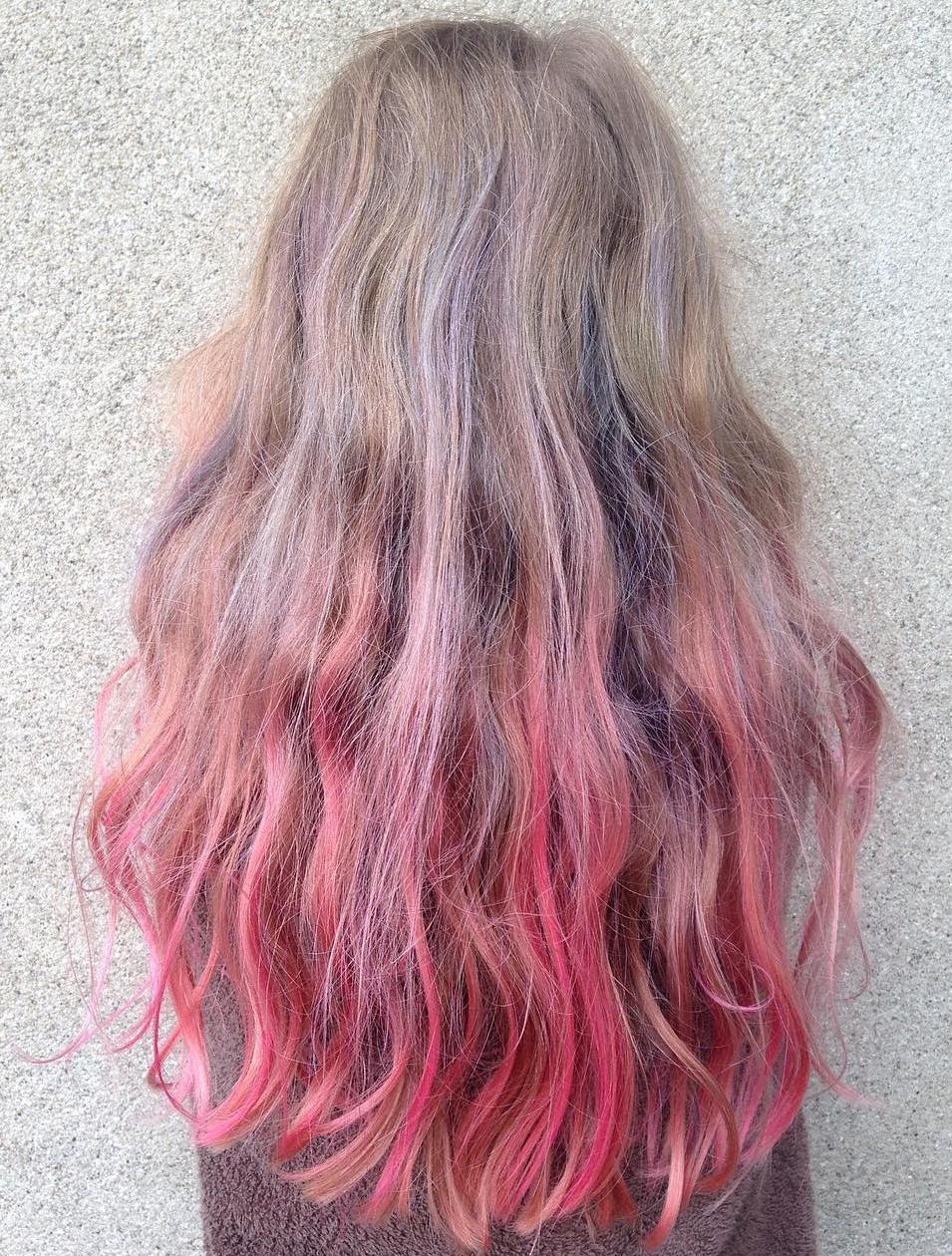 长发与粉红色的Ombre