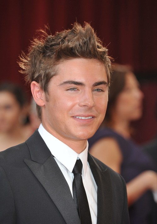 Zac Efron messy hairstyle